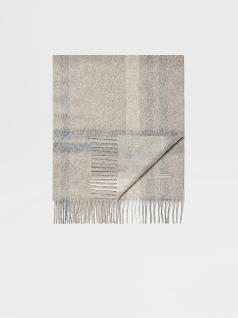BEIGE OASI CASHMERE SCARF 1