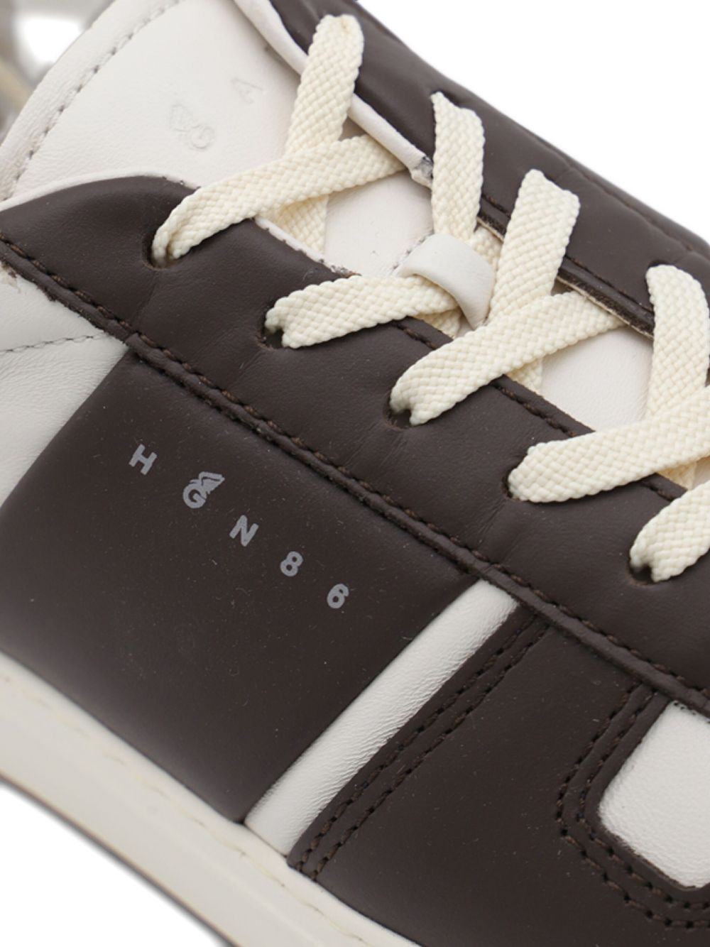 leather panelled low-top sneakers - 4