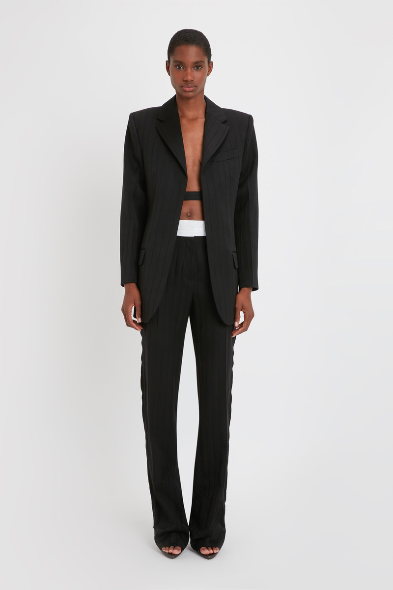 Victoria Beckham Backless Tux Jacket In Black outlook