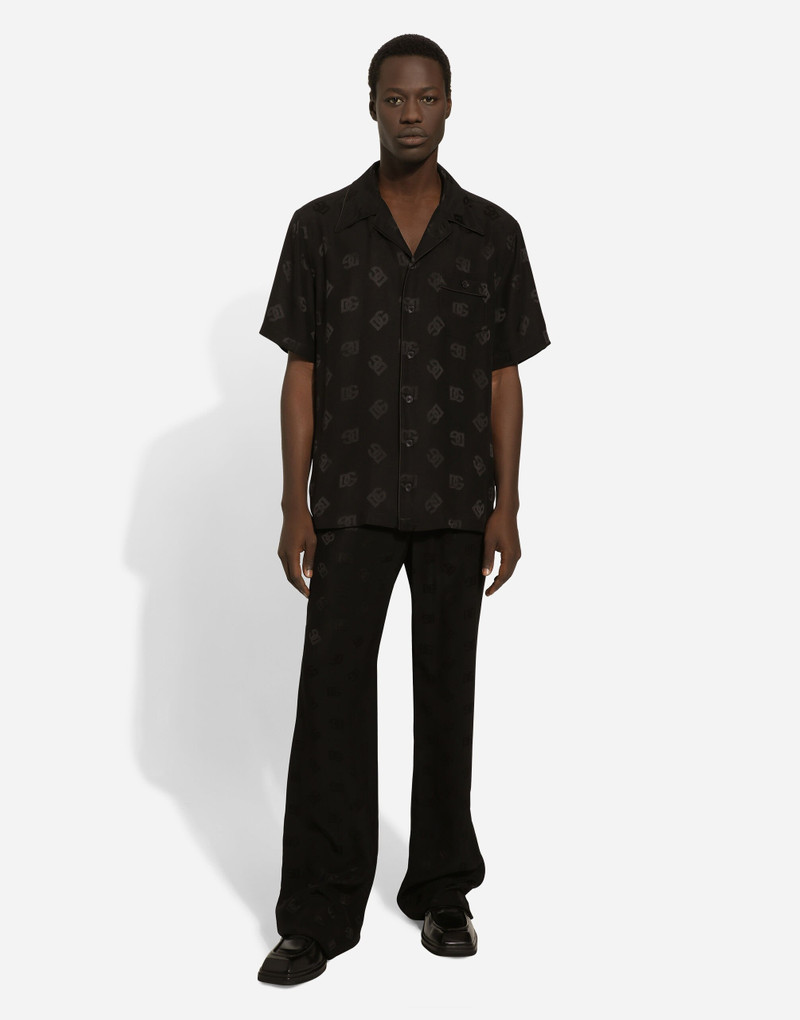Dolce & Gabbana Silk jacquard Hawaiian shirt with DG Monogram outlook