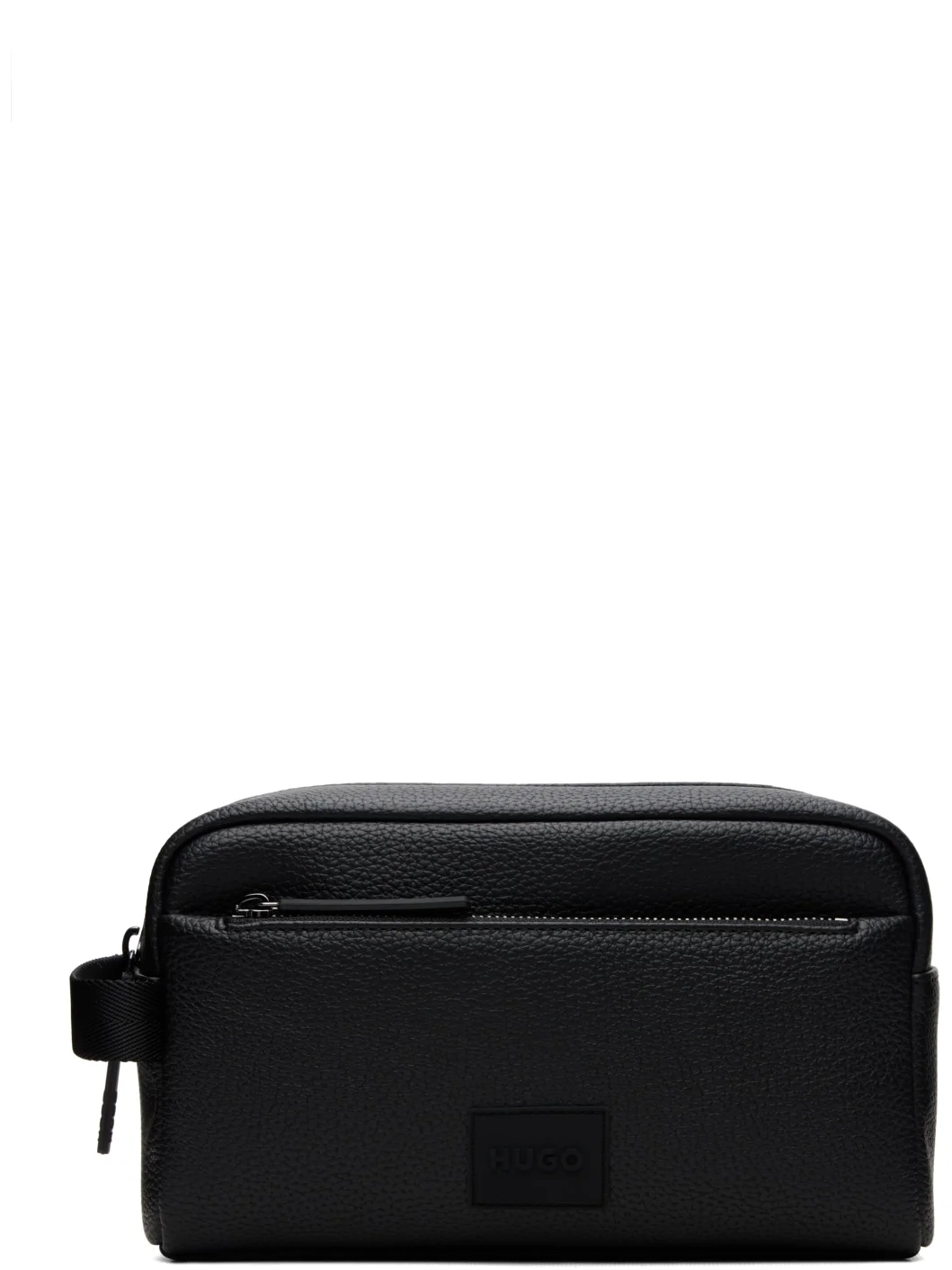 Black Faux-Leather Pouch - 1