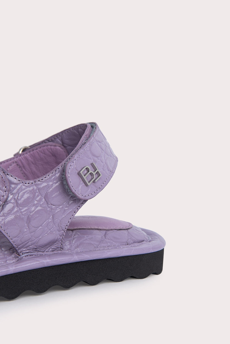 Gideon Purple Haze Circular Croco Embossed Leather 7