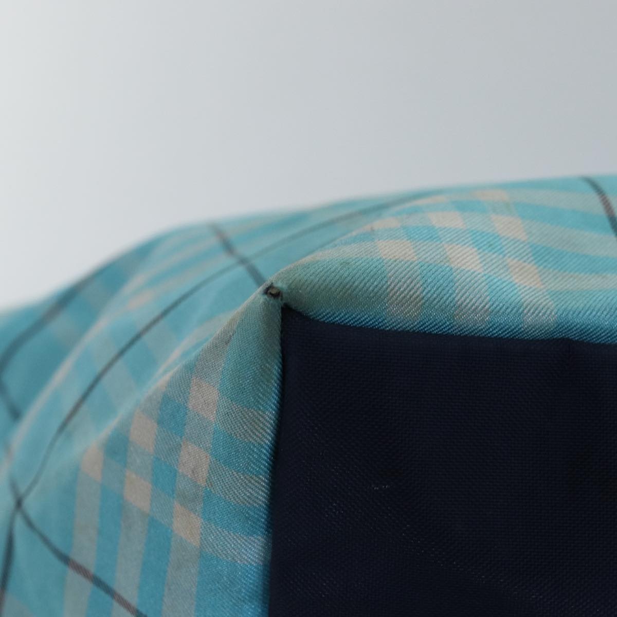 Burberry Nova Check Blue Label Tote Bag Nylon Light Blue Silver - 14