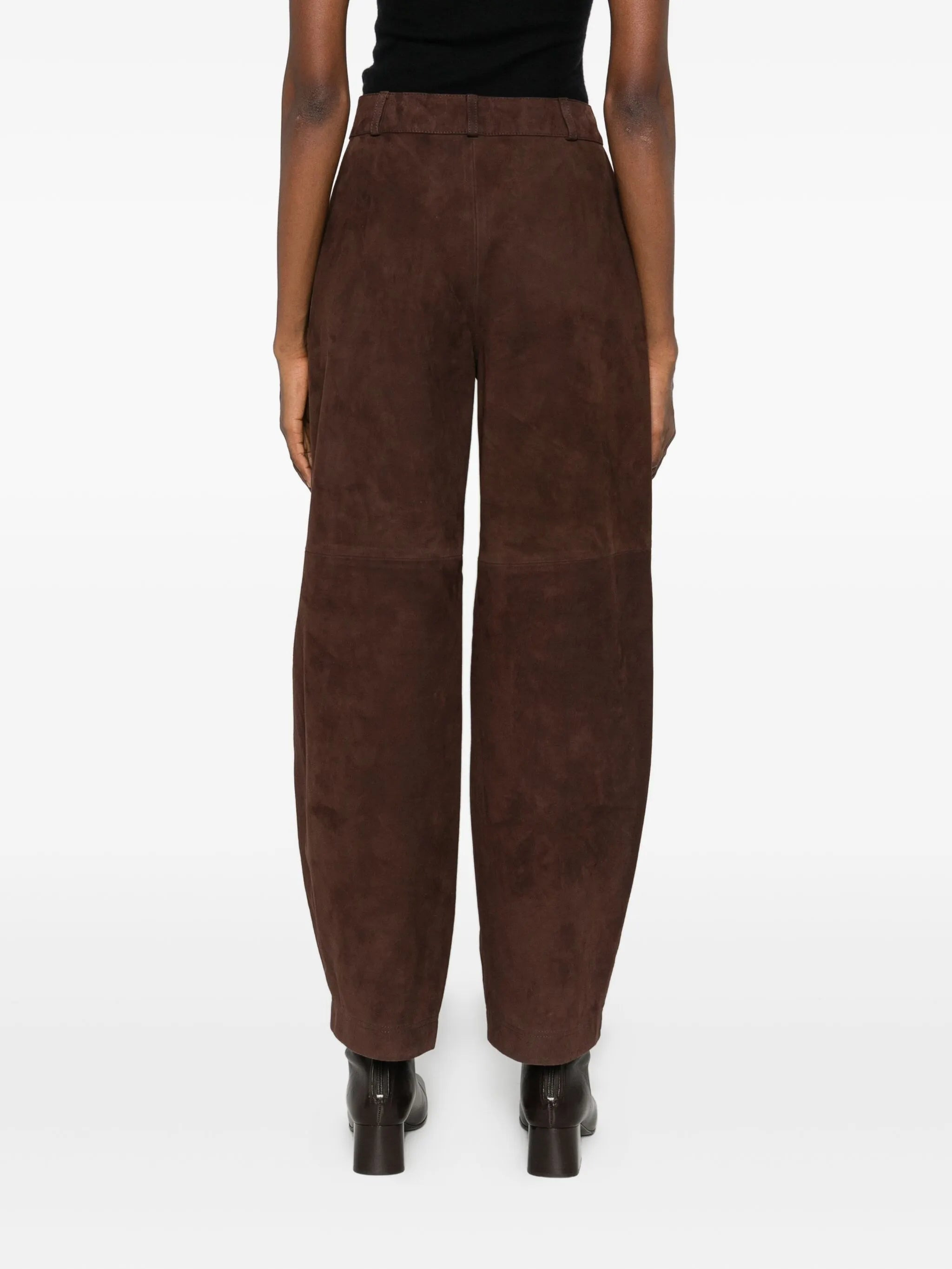 Co Pleated Suede Trousers - 5