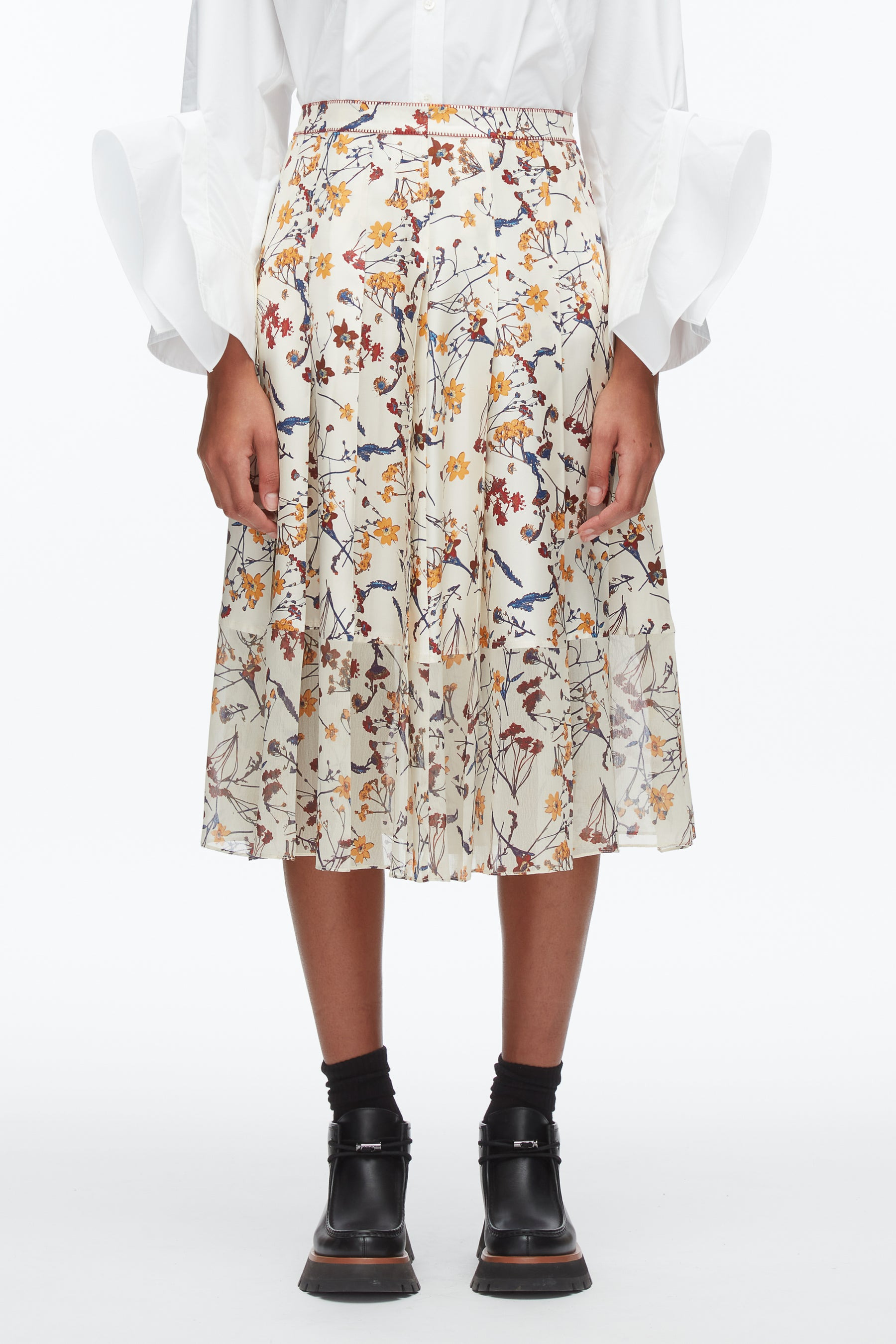 Bliss Floral Pleated Skirt - 3
