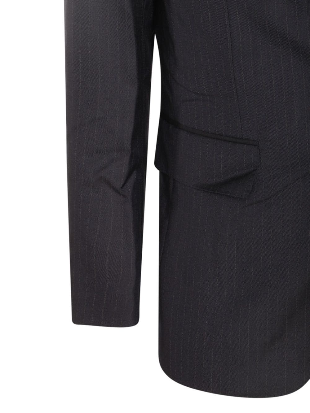 pinstripe-pattern wool suit - 3