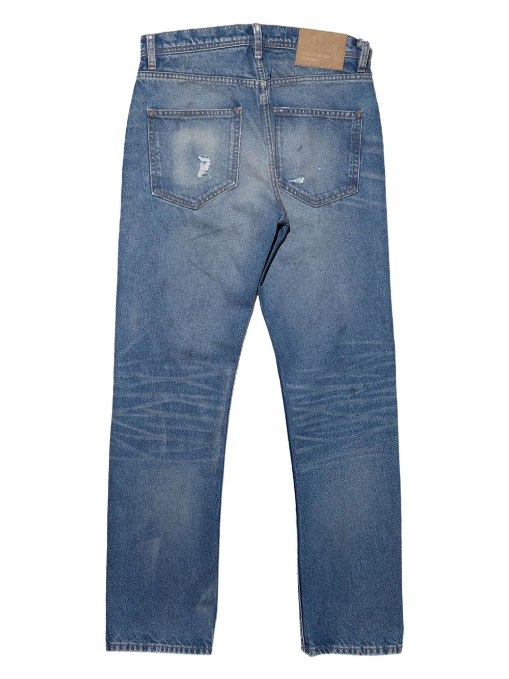 distressed straight-leg jeans - 2