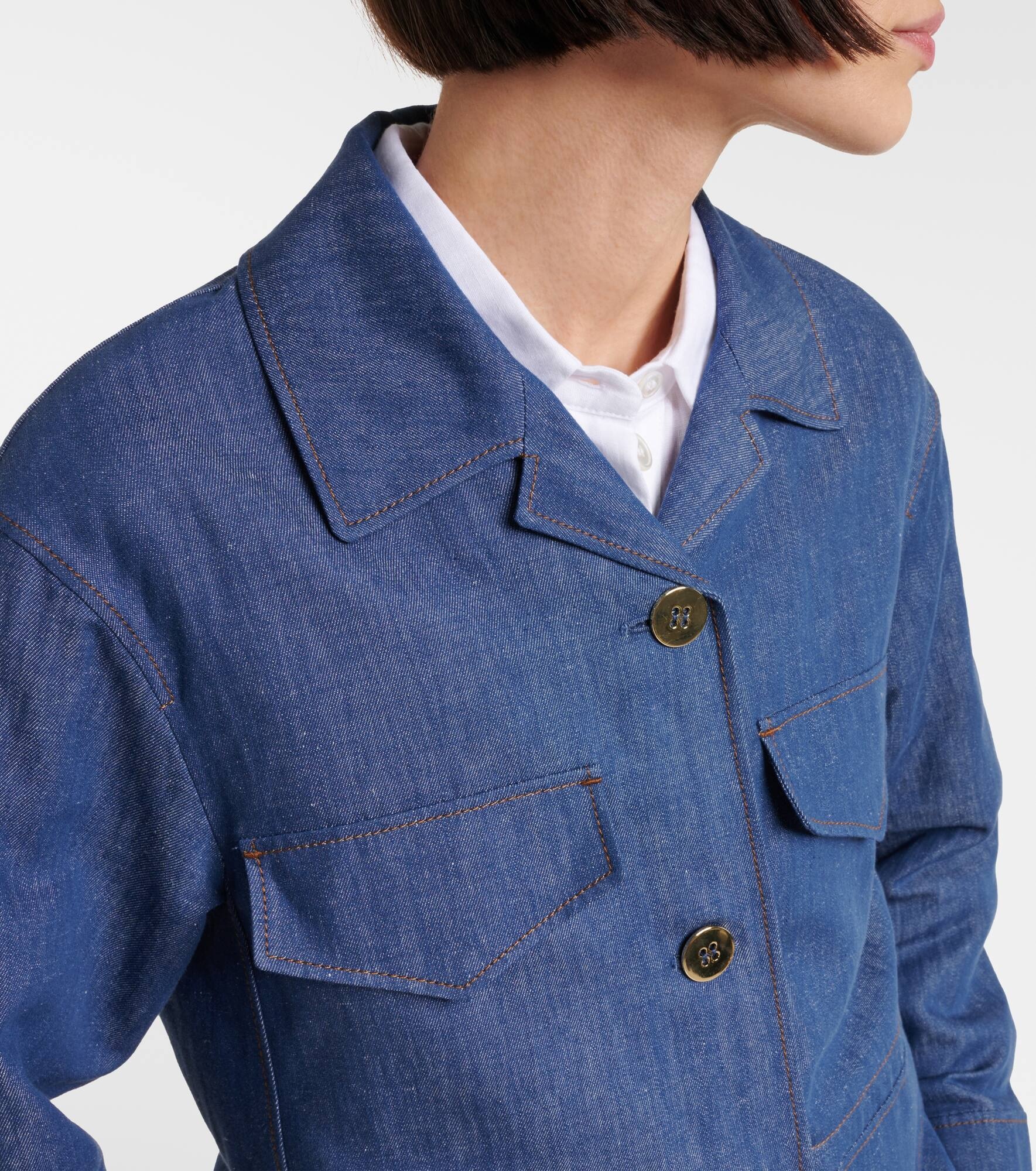 Ginny cotton and linen twill jacket - 4