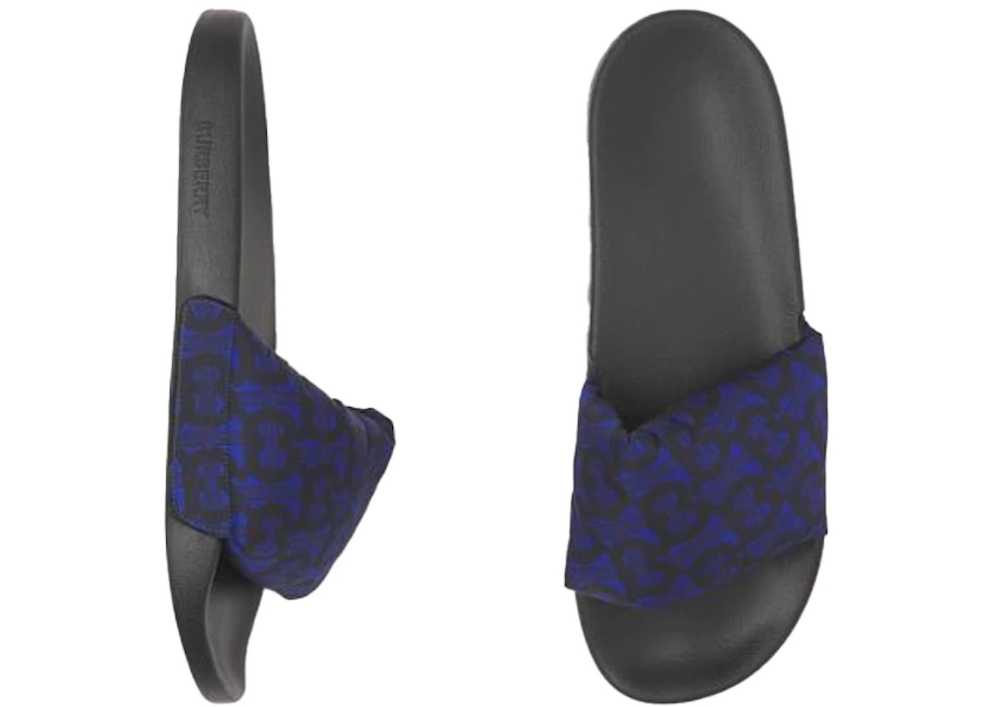 Burberry Furley Monogram Slides Deep Royal Blue - 2