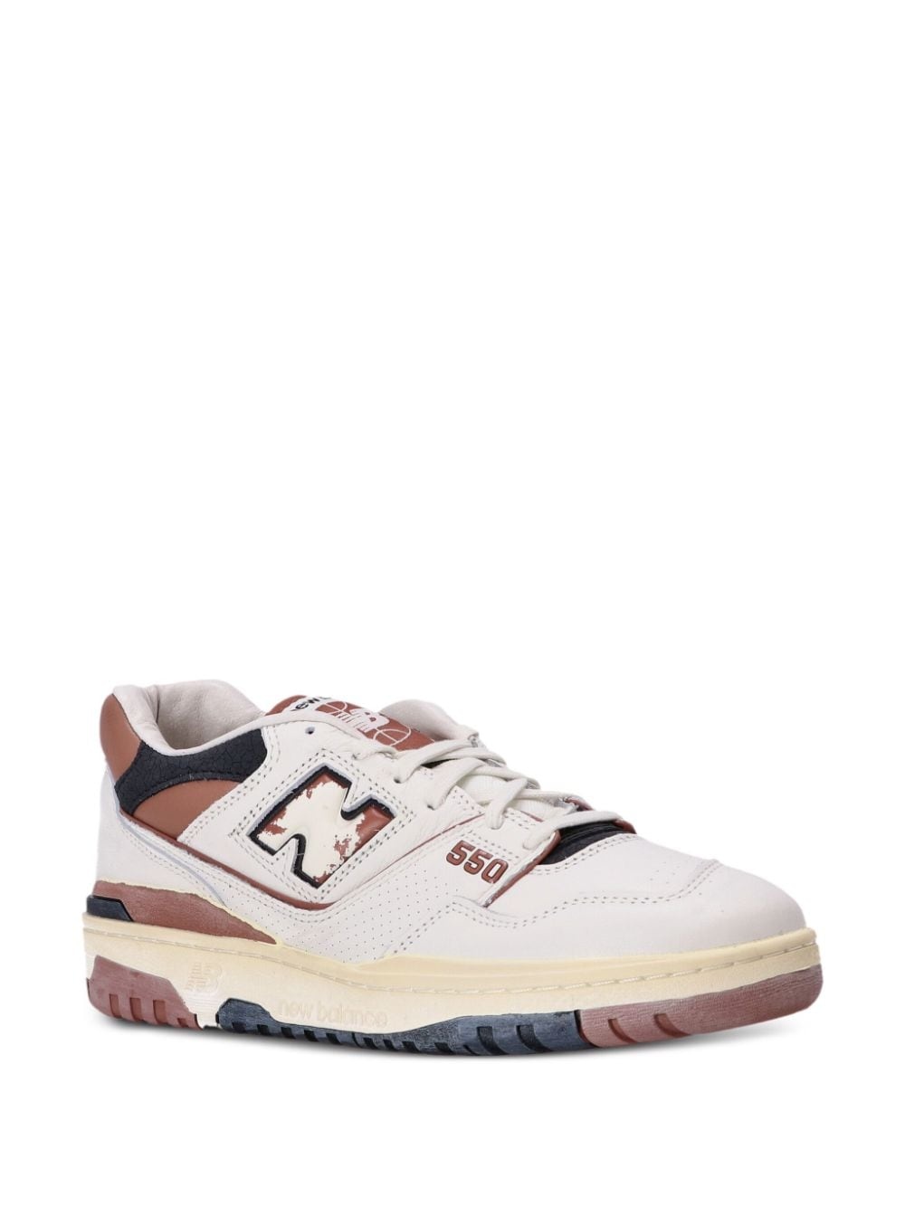 550 panelled leather sneakers - 2