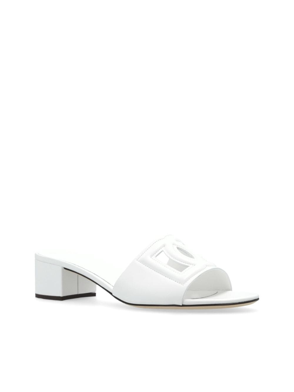 logo-embossed mules - 4