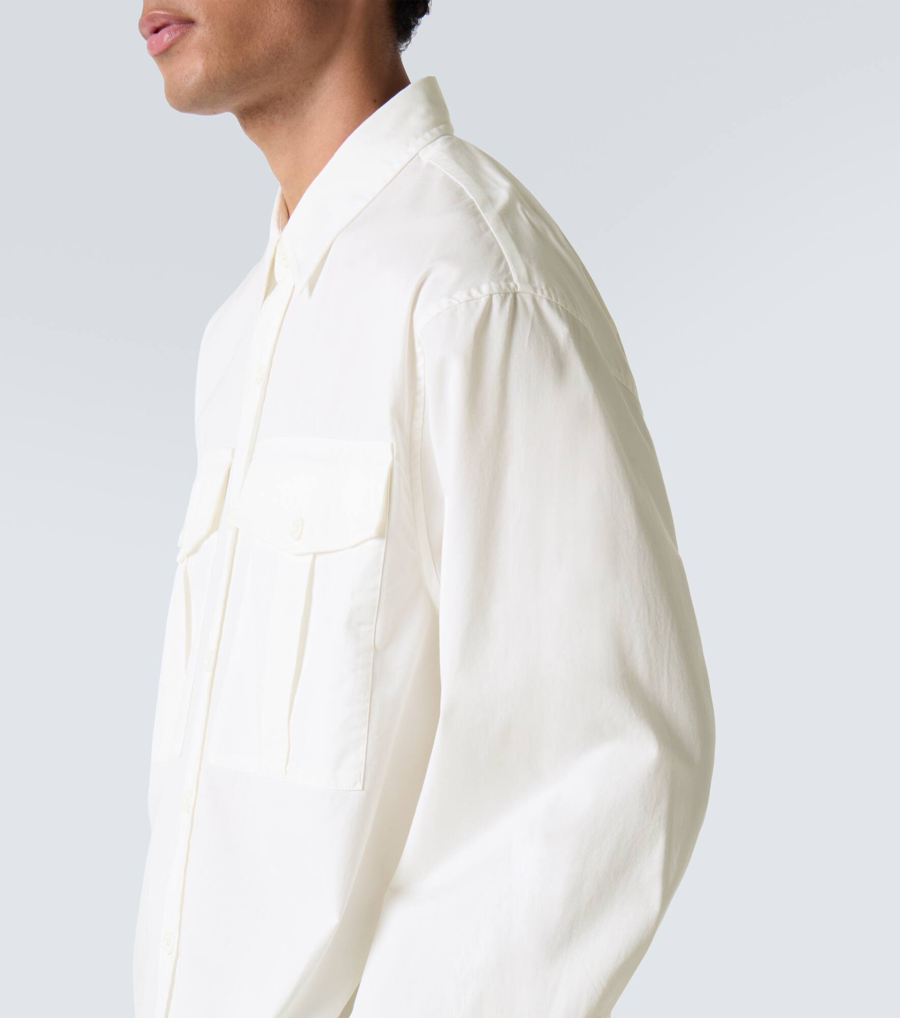 Oversized cotton twill shirt - 5