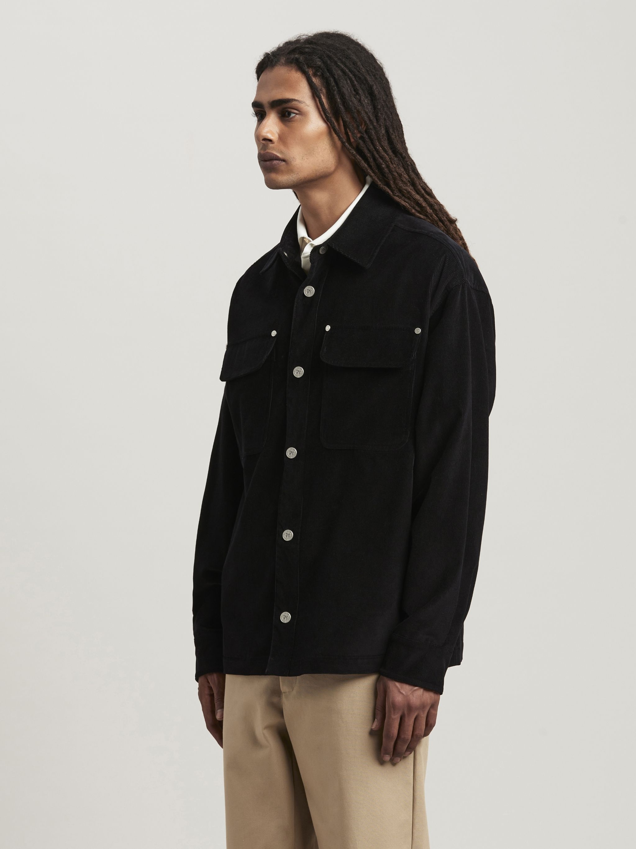 Velvet Overshirt With Logo - 4