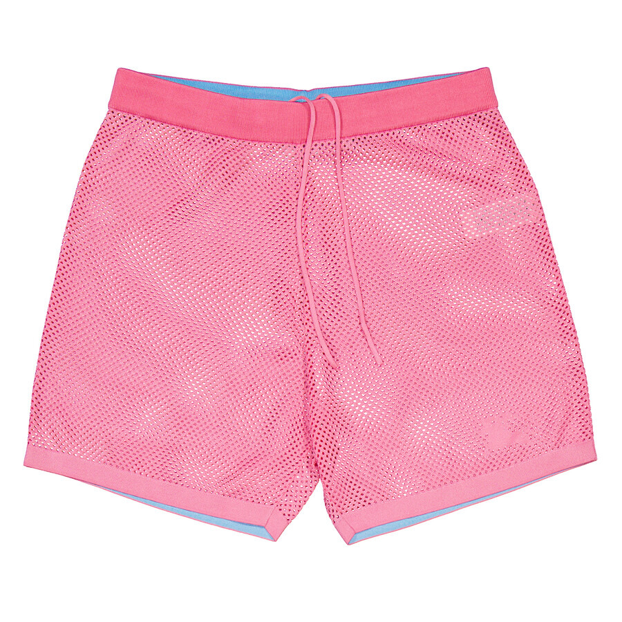 Burberry Ladies Bubblegum Pink Olivier EKD-Motif Mesh Shorts - 5