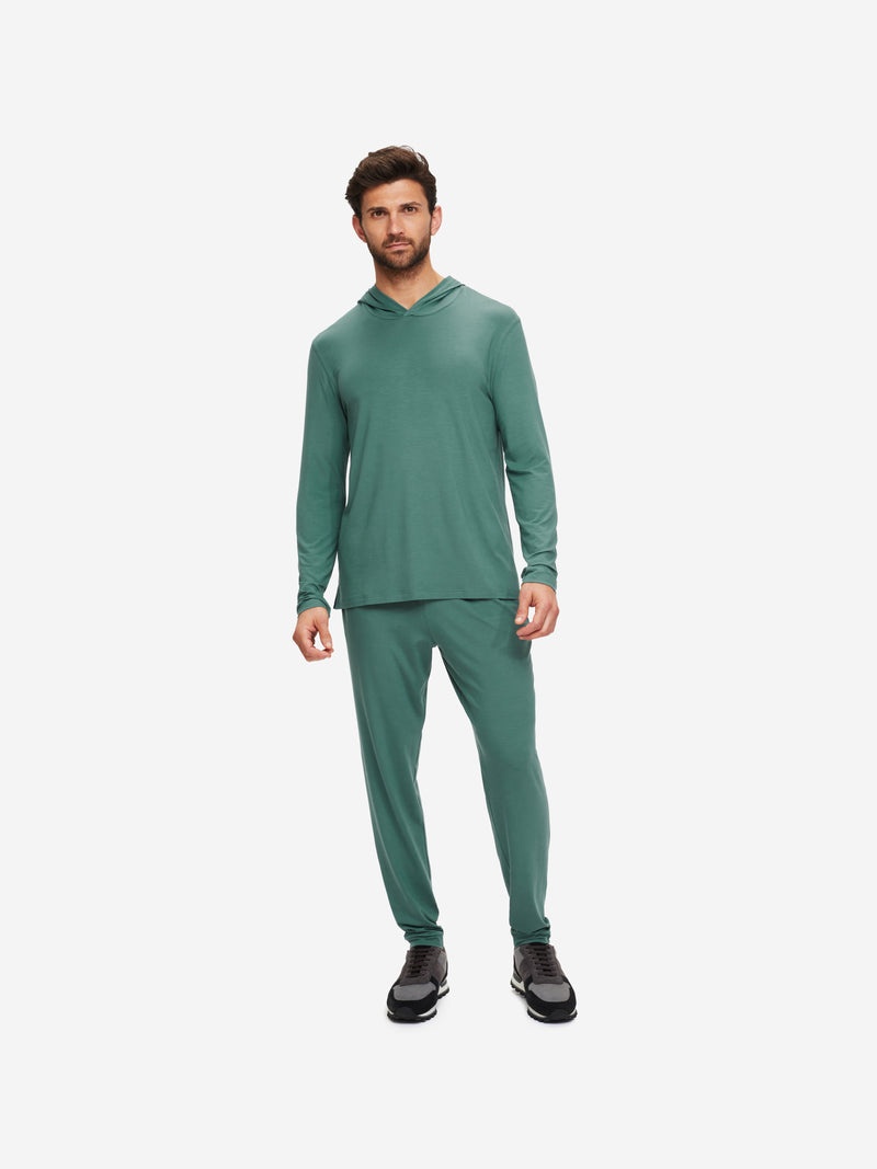 Men's Pullover Hoodie Basel 12 Micro Modal Stretch Green - 2