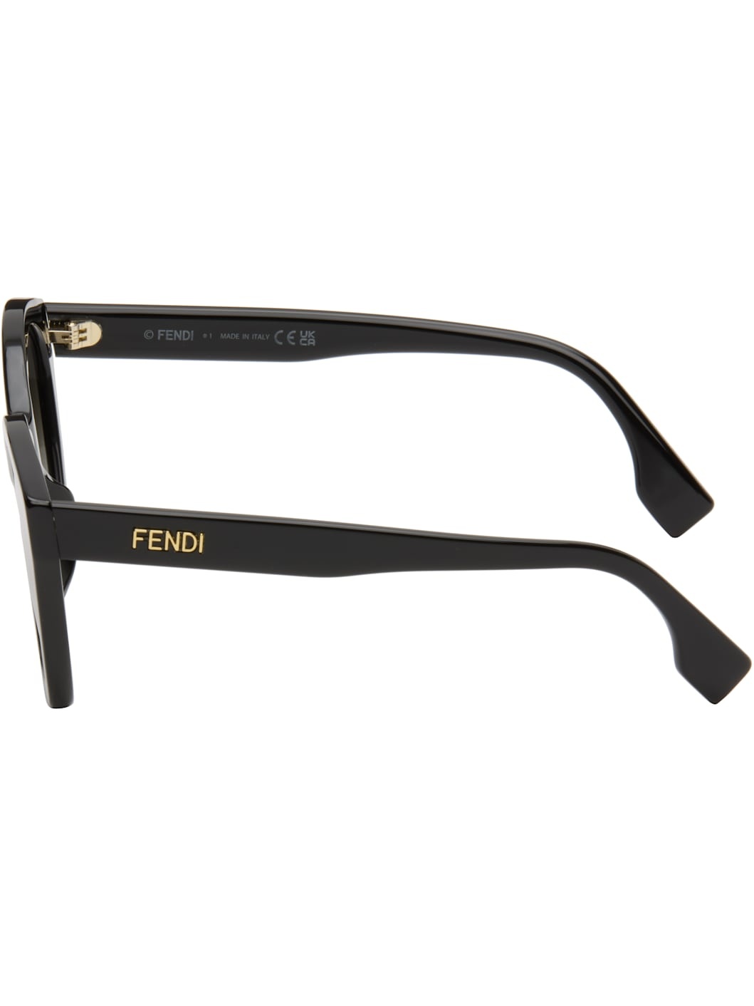Black Lettering Cat-Eye Sunglasses - 3
