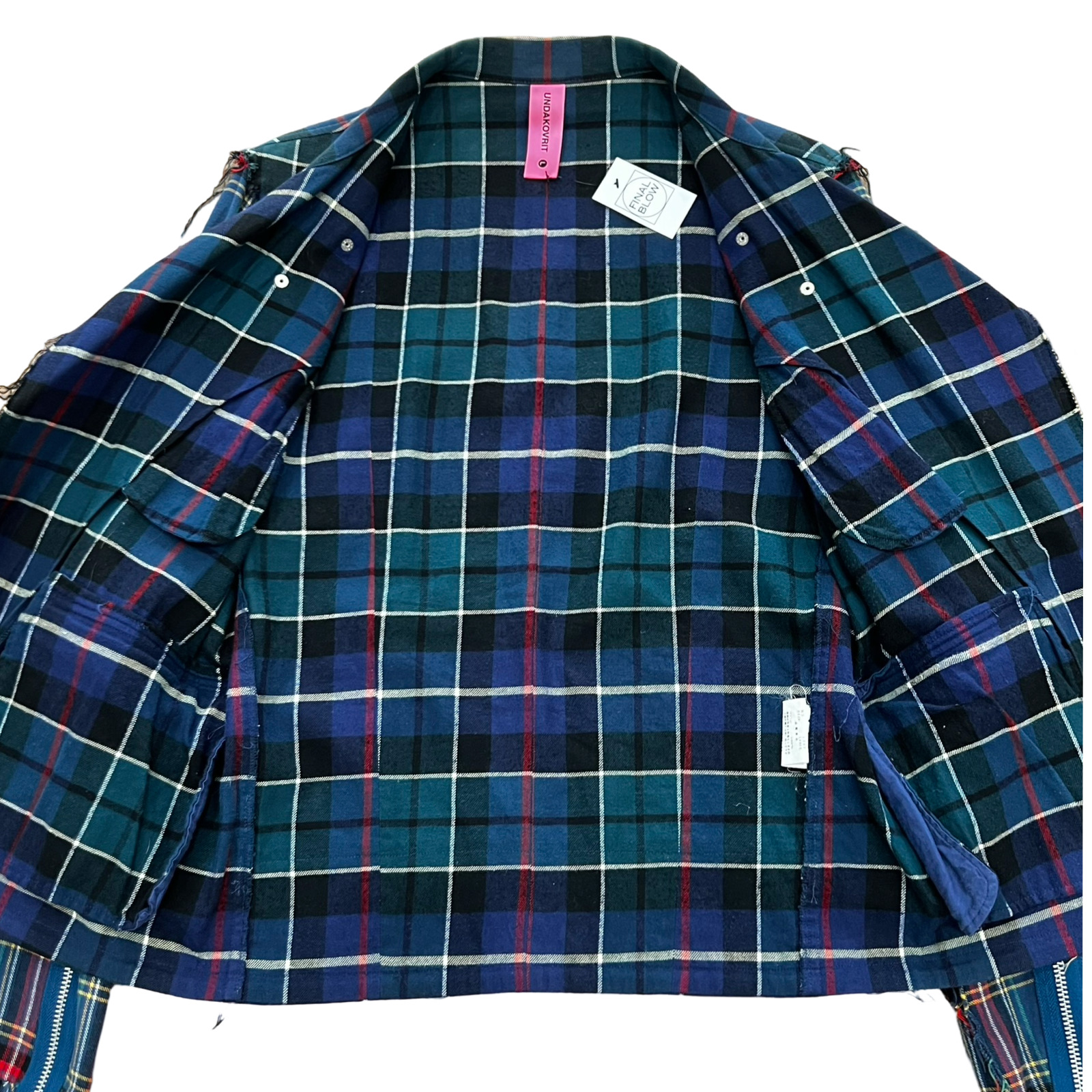 Final Blow - Undercover Undakovrit Tartan Rider Style Jacket SZ L - 5