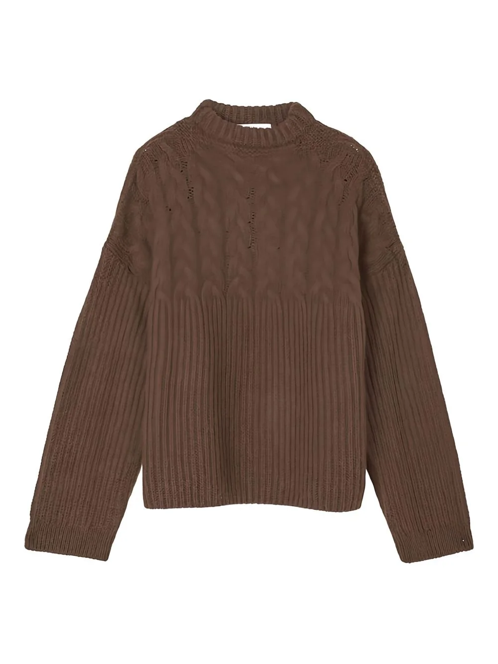 cable-knit ribbed sweater - 1