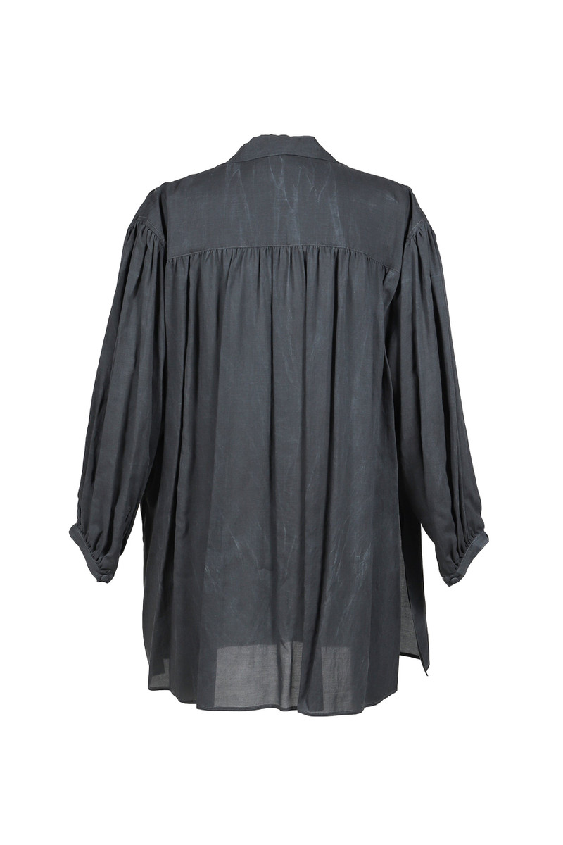 Yohji Yamamoto STOLE GATHER SHIRT / BLK outlook