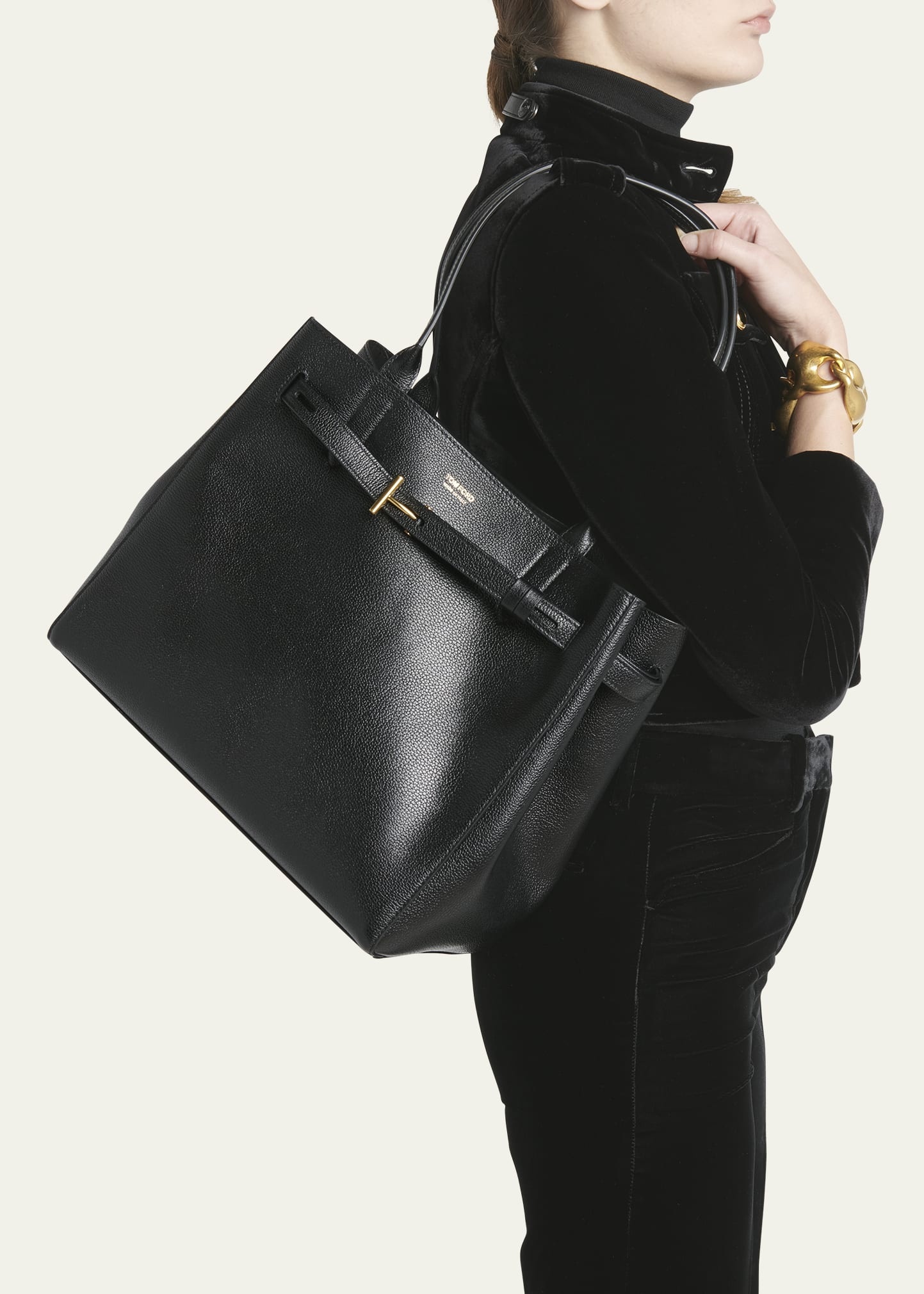 Medium Tote Bag in Grain Leather - 2