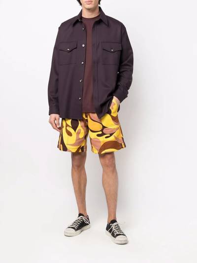 Marni abstract-print track shorts outlook