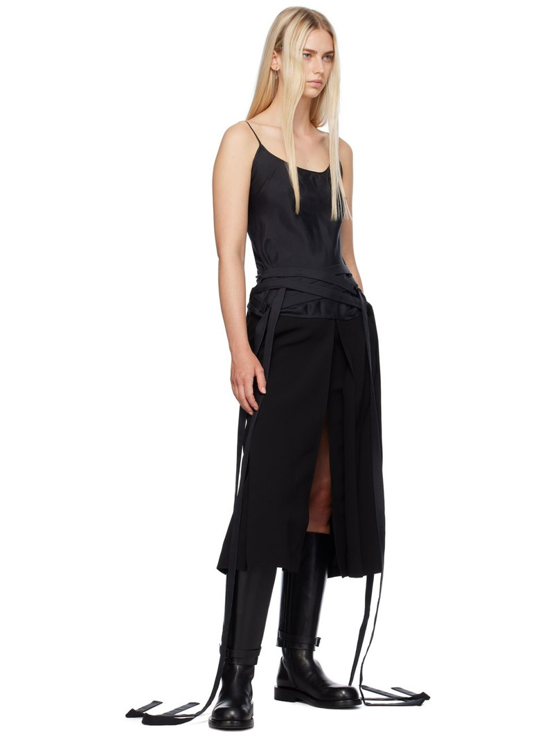Ann Demeulemeester Black Jena Midi Skirt outlook