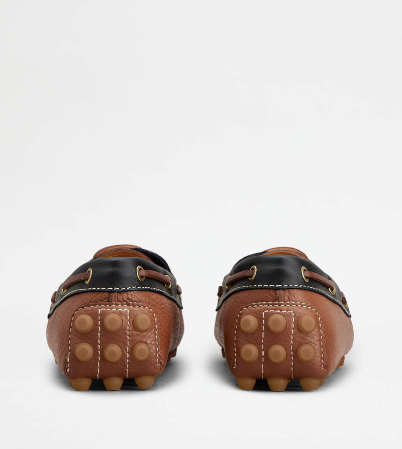 Tod's BOAT GOMMINO BUBBLE IN LEATHER - BROWN, BLACK outlook