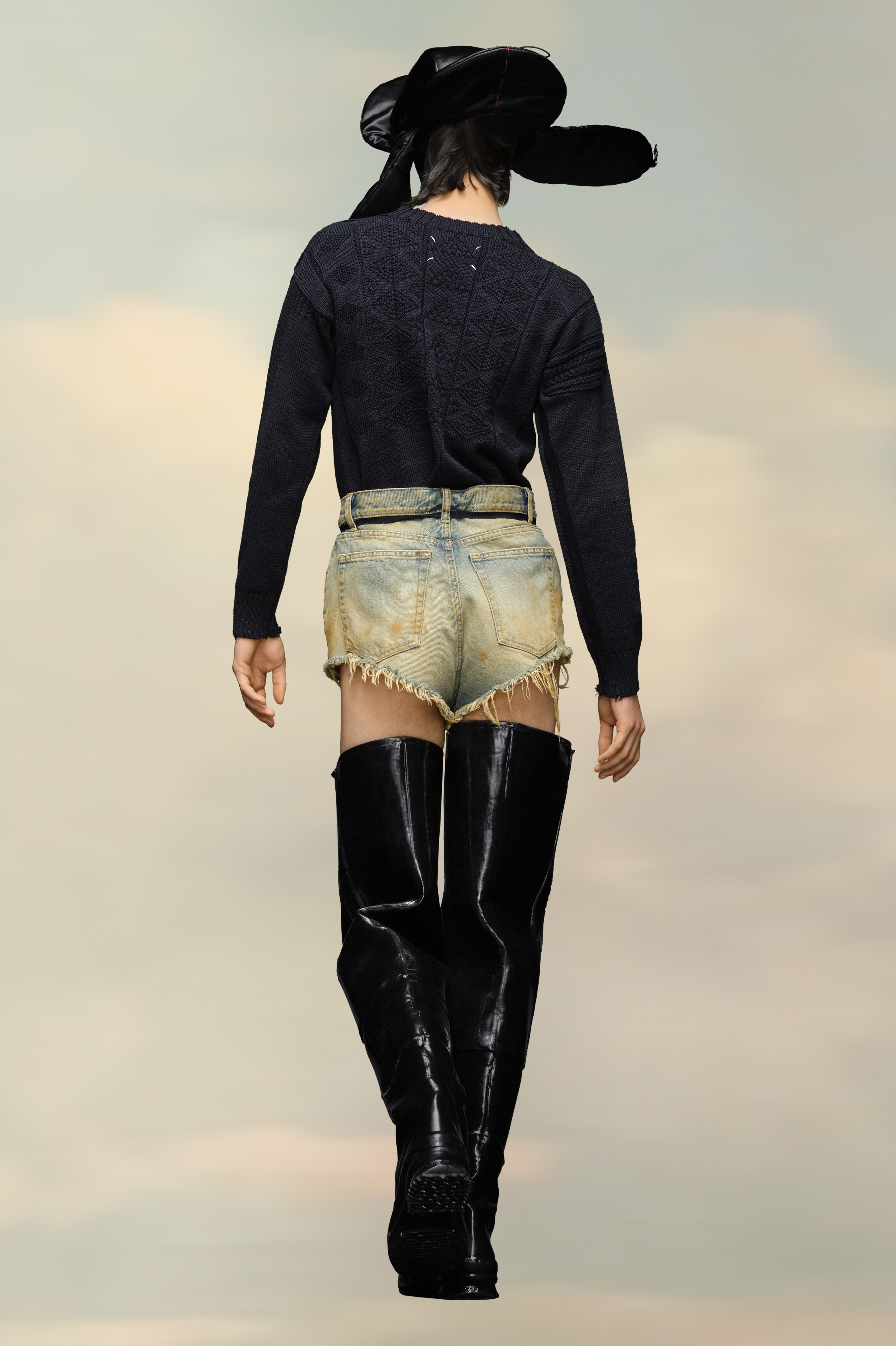 Distressed denim shorts - 2
