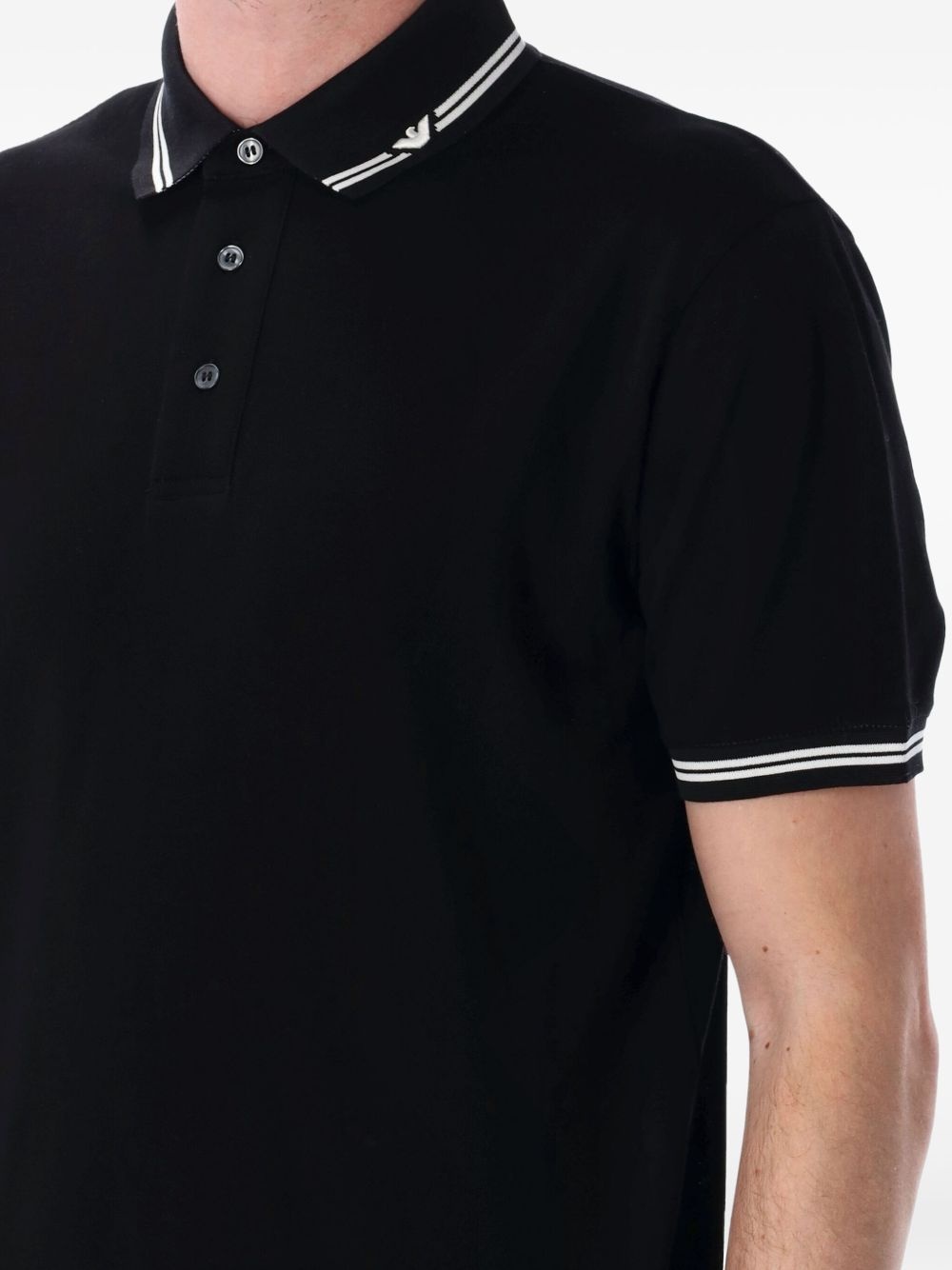 logo-print polo shirt - 3