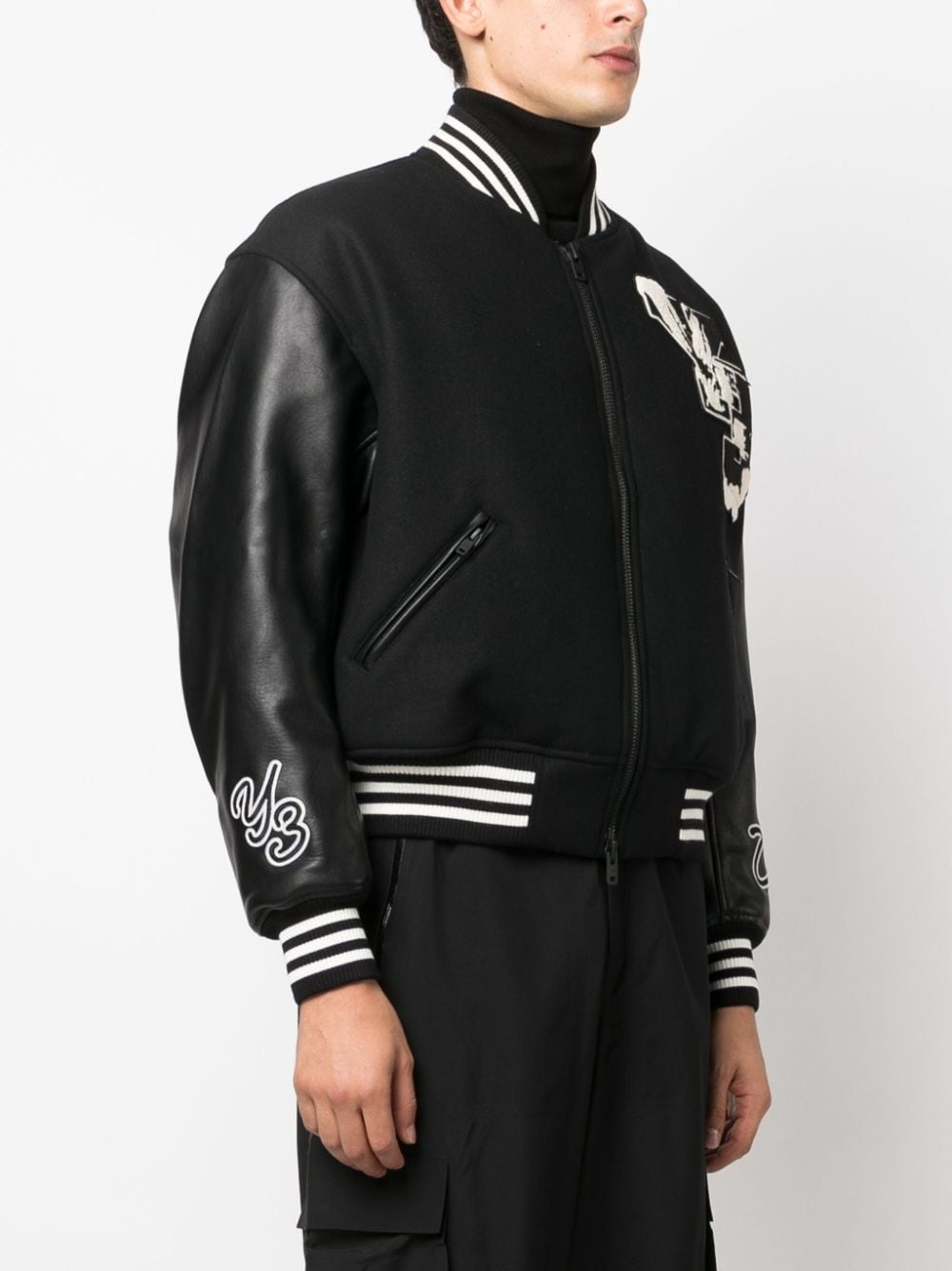 Varsity zipped bomber jacket - 5