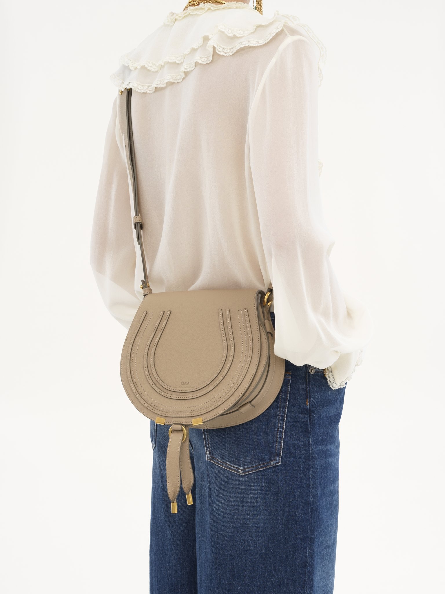 MARCIE SADDLE BAG IN GRAINED LEATHER - 2