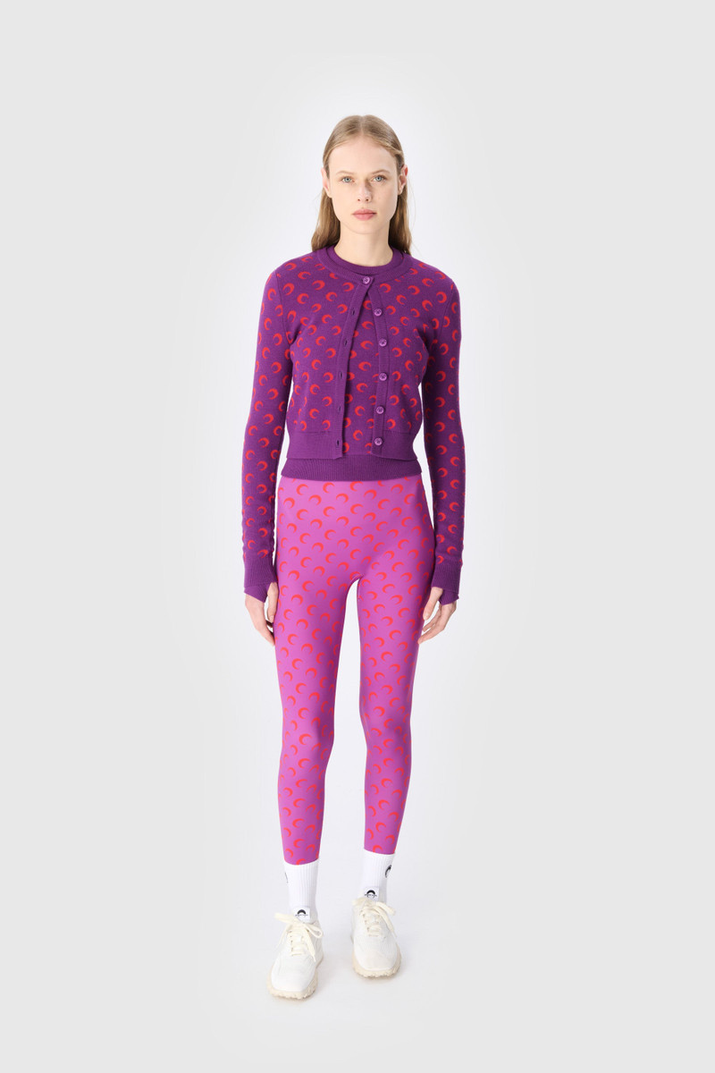 Marine Serre Moon Jacquard Knit Fitted Cardigan outlook
