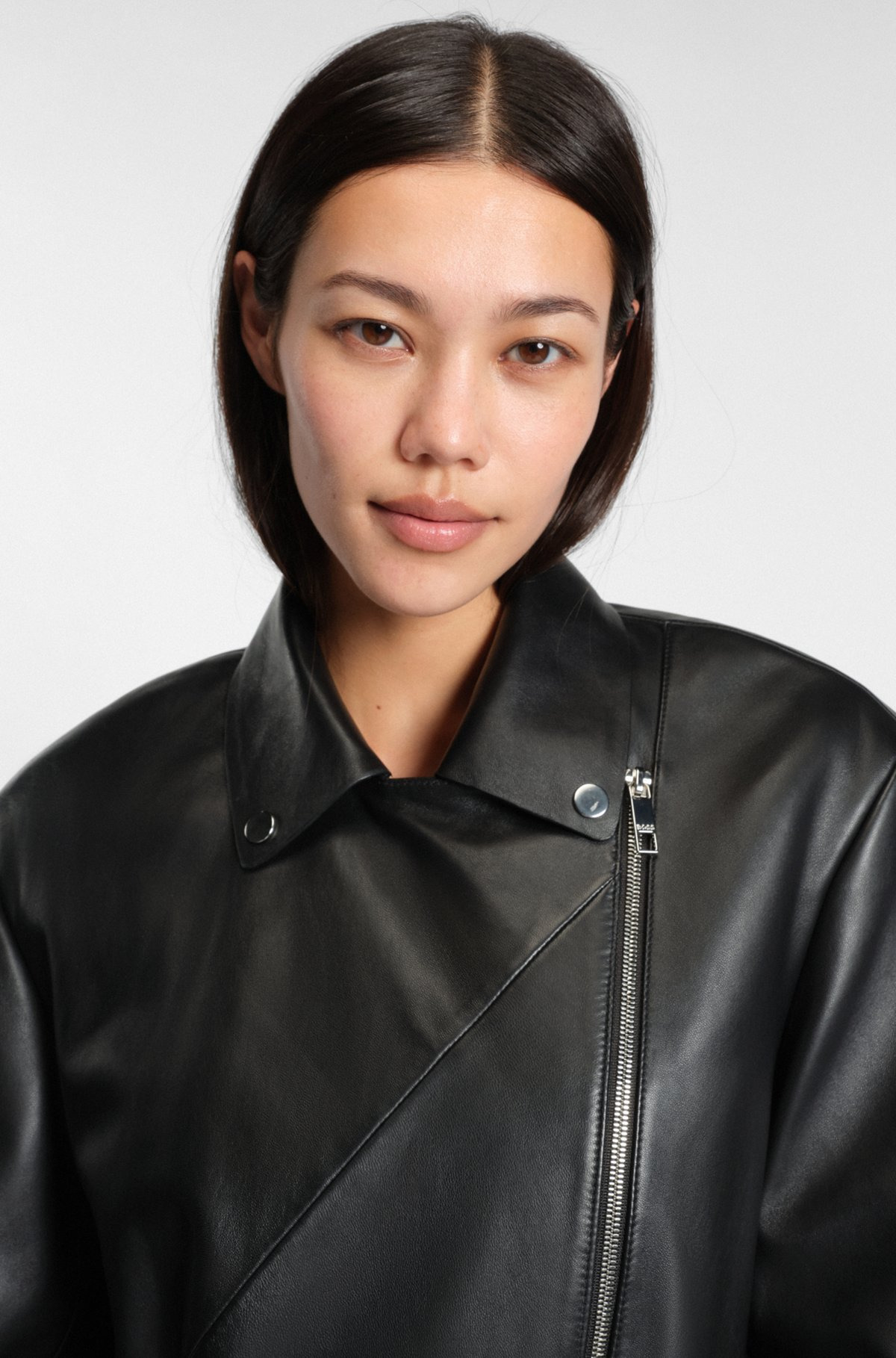 LONG BIKER JACKET IN NAPPA LEATHER - 5