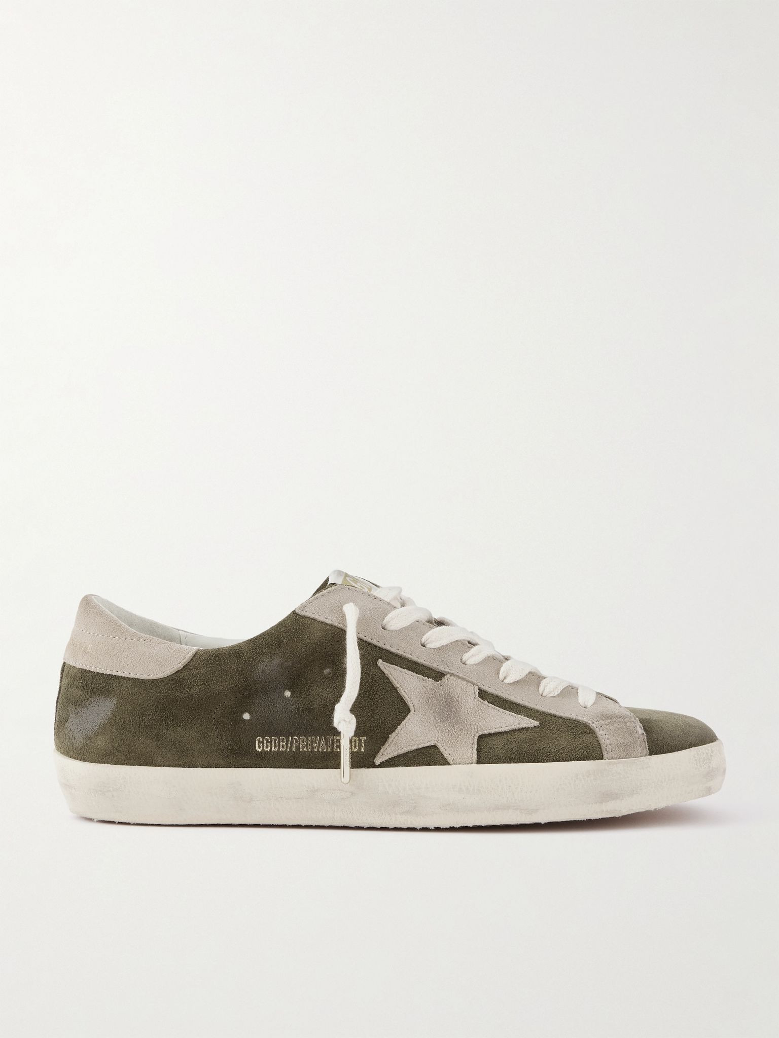 Super-Star Private EDT Distressed Suede Sneakers Green - 1