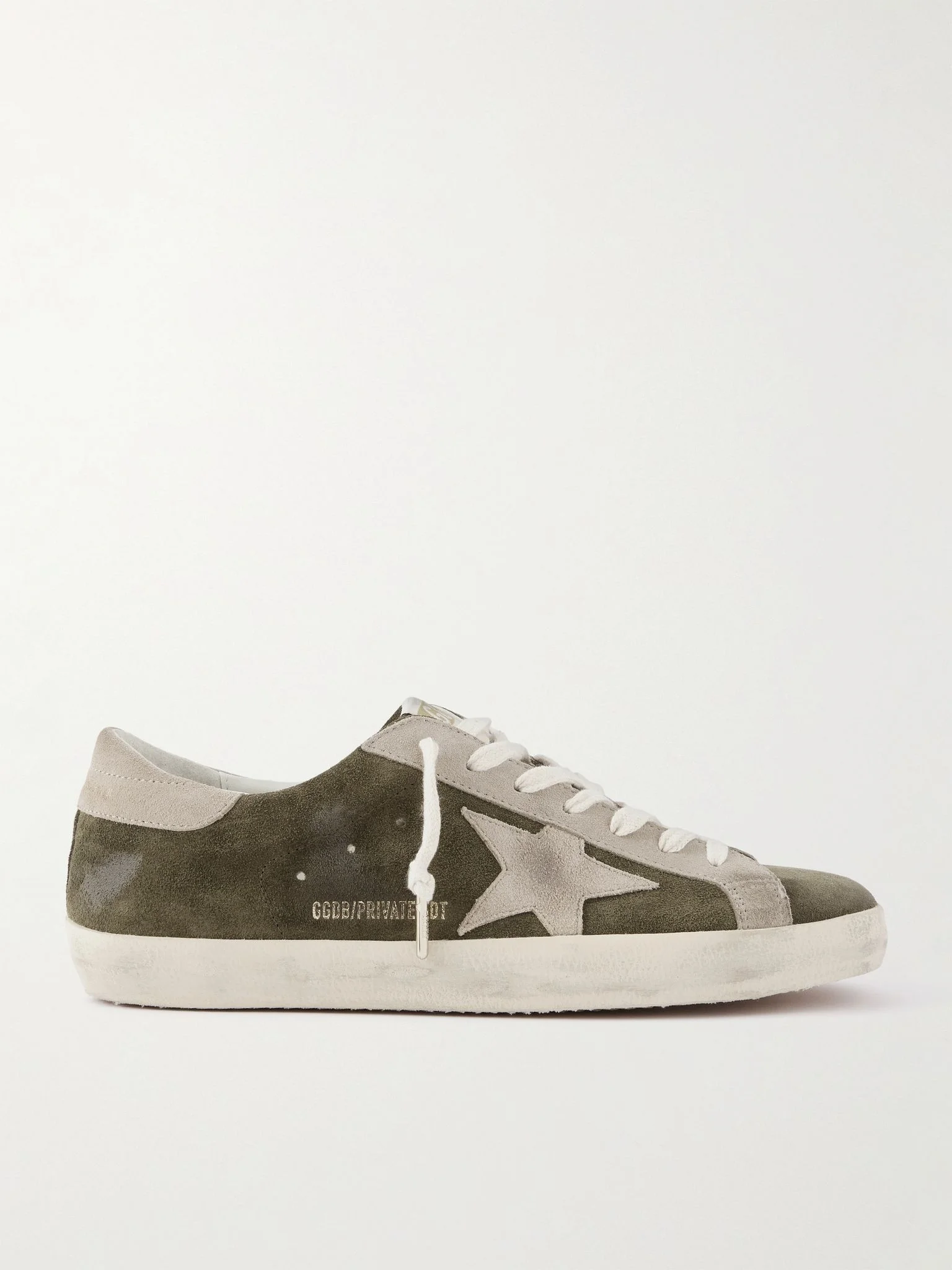 Super-Star Private EDT Distressed Suede Sneakers Green - 1