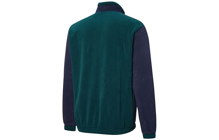 PUMA Winter Retro polar fleece Splicing Colorblock Stand Collar logo Jacket Blue 531274-06 - 2