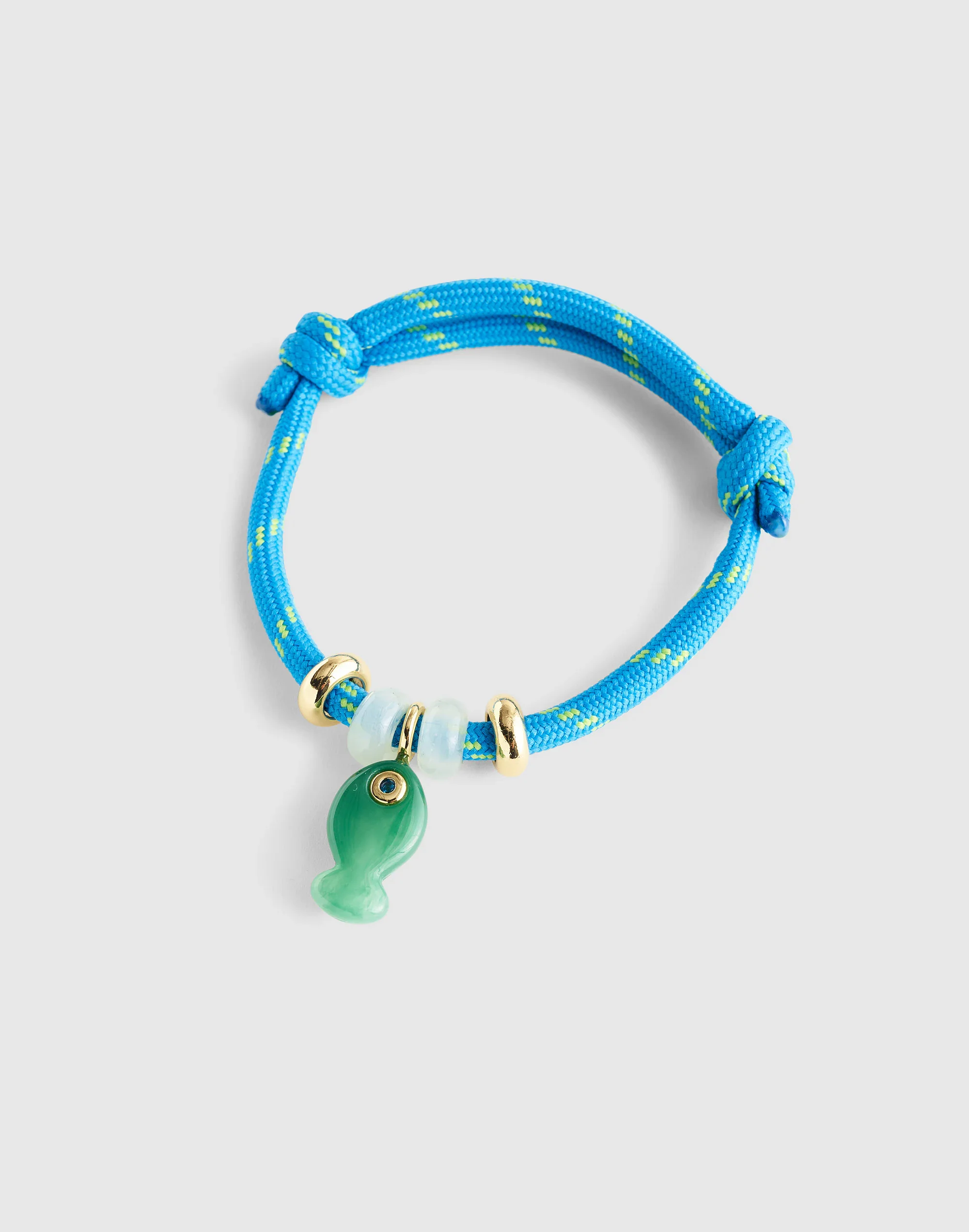 Semiprecious Paracord Charm Bracelet - 1