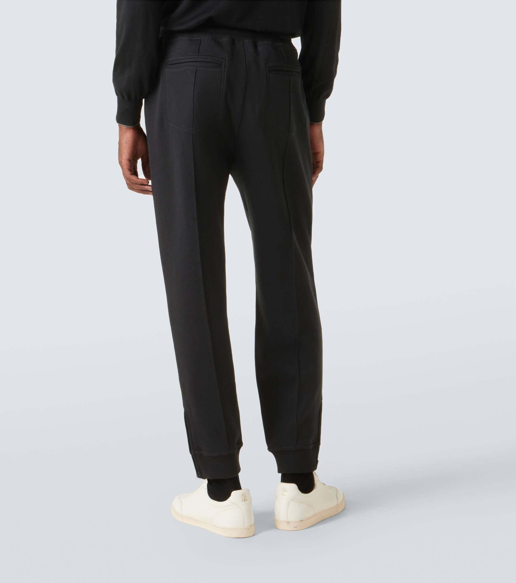 Cotton-blend sweatpants - 4