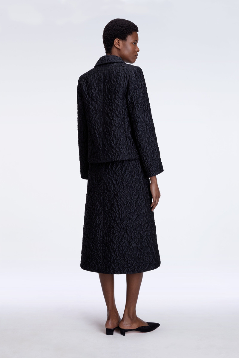 Feyi Jacket In Black Double Warp Floral 4