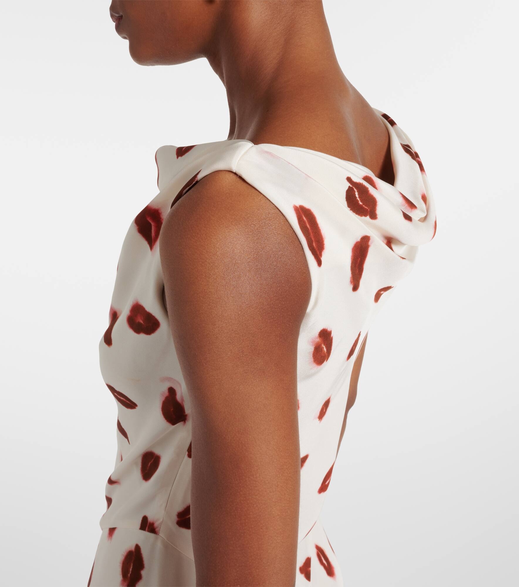 Drina printed silk midi dress - 5