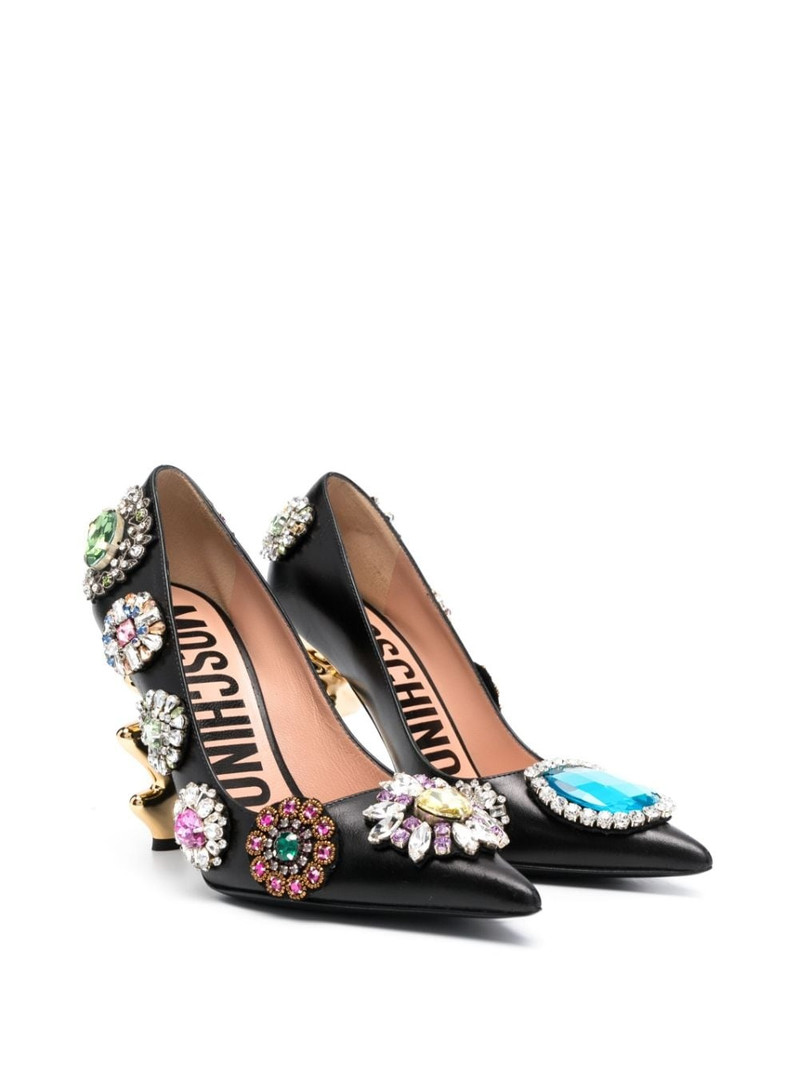 Moschino 105mm crystal-embellished pumps outlook