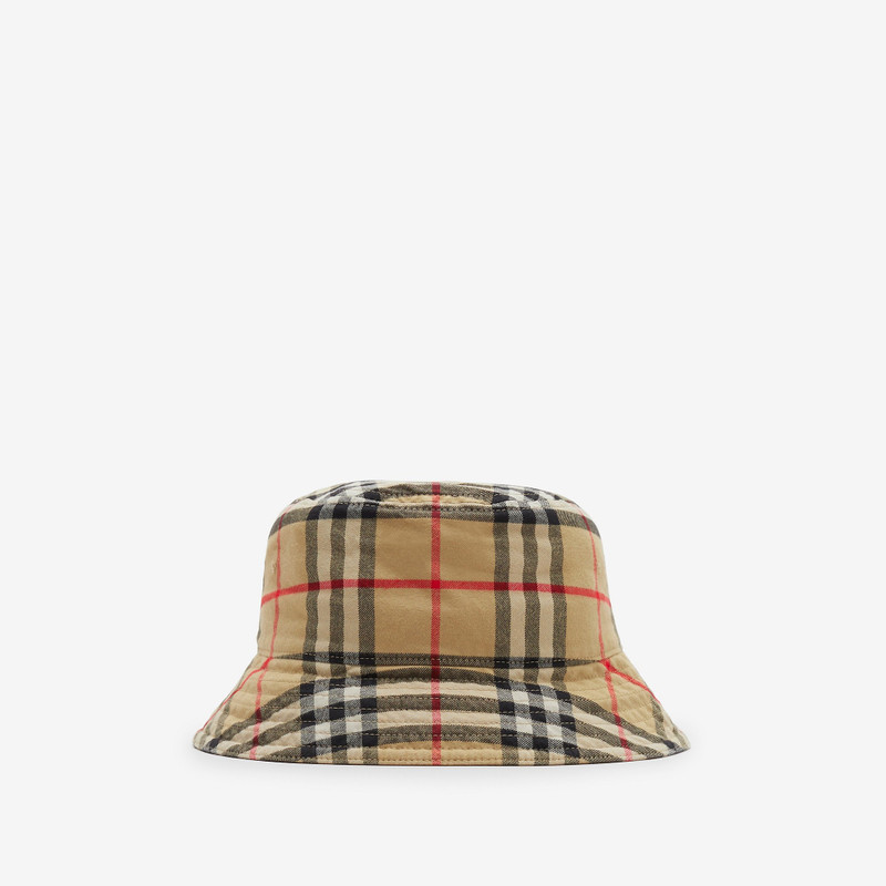 Check Cotton Bucket Hat - 1
