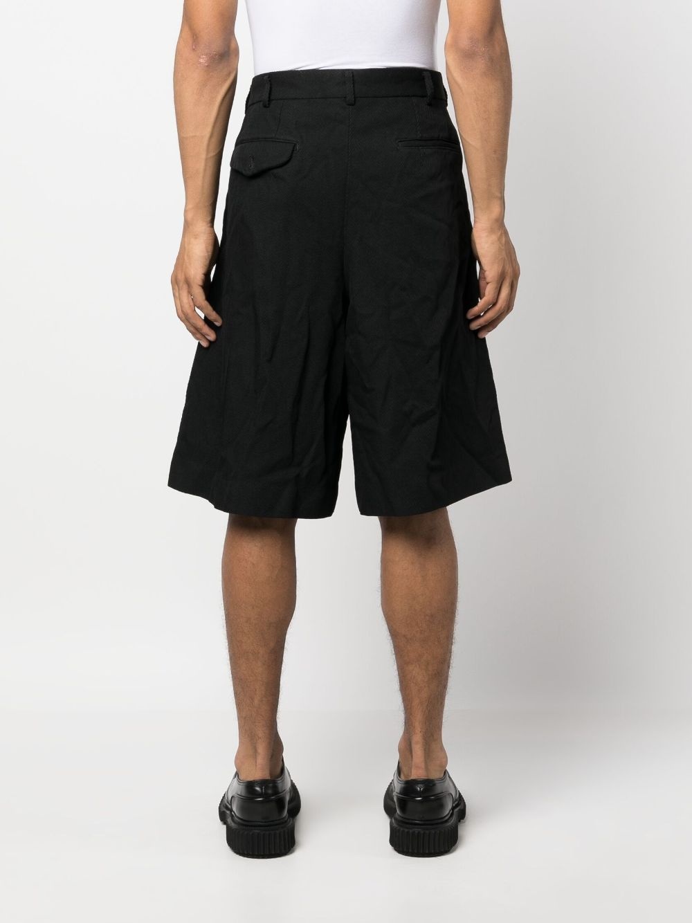 wide-leg knee-length shorts - 4
