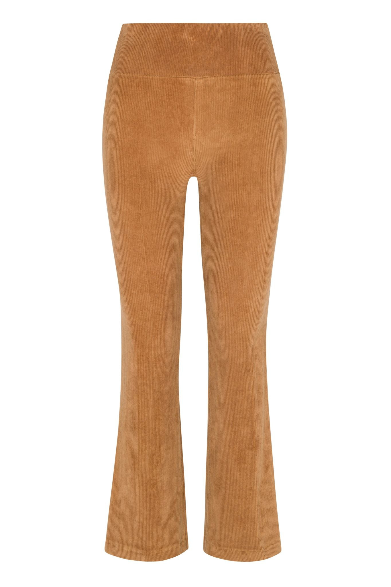CAMEL CORDUROY ANKLE FLARE PANTS - 5
