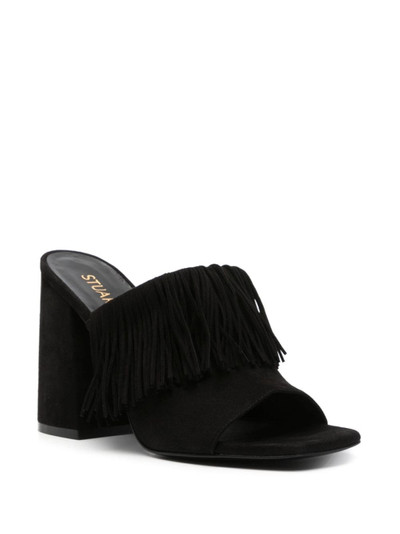 Stuart Weitzman Tia Fringe 100mm suede mules outlook