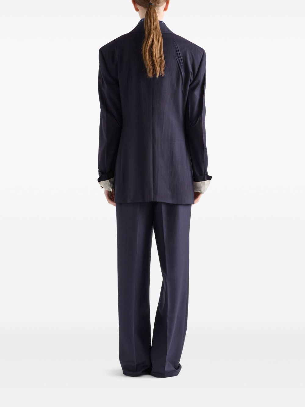 wool pinstripe pants - 3
