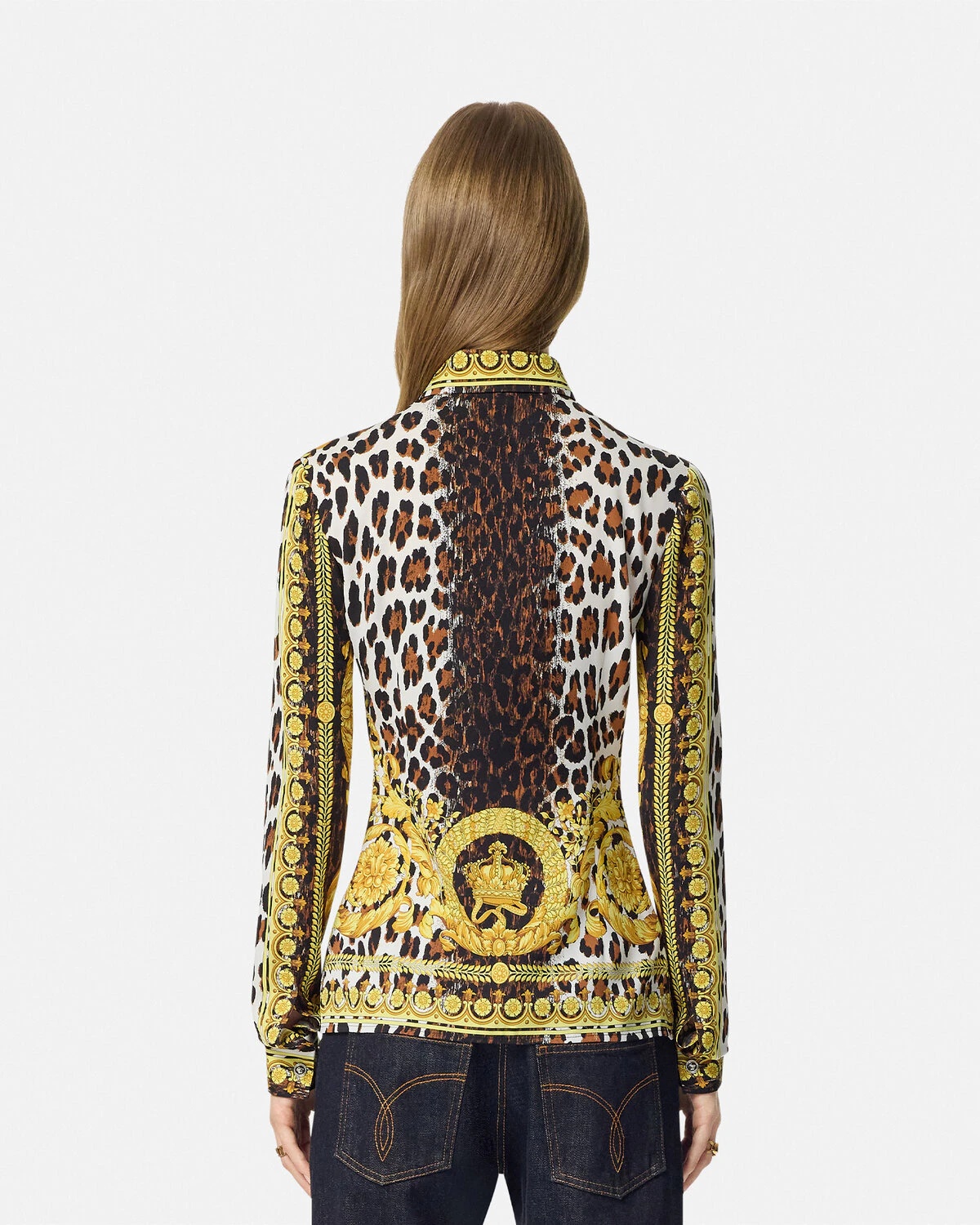 Wild Barocco Silk Fitted Shirt - 5