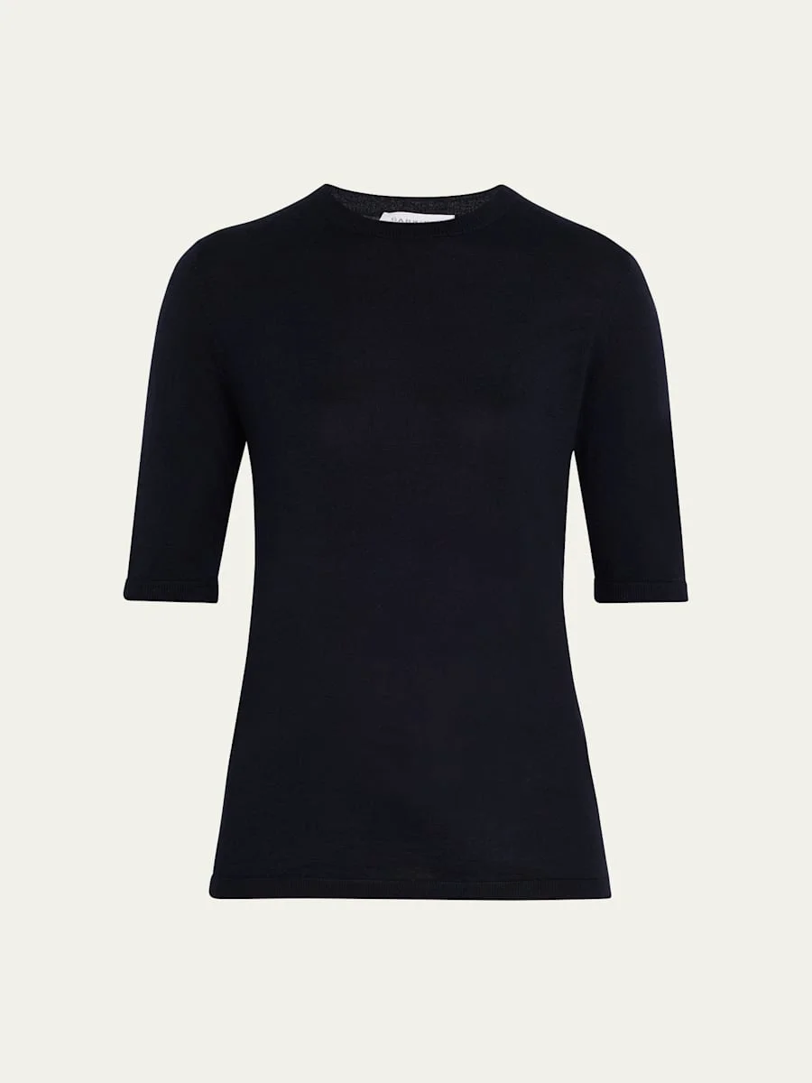 Brunner Short-Sleeve Cashmere-Silk T-Shirt - 1