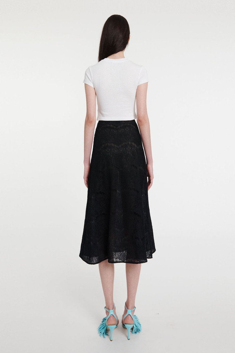 MIDI LACE SKIRT BLACK 3