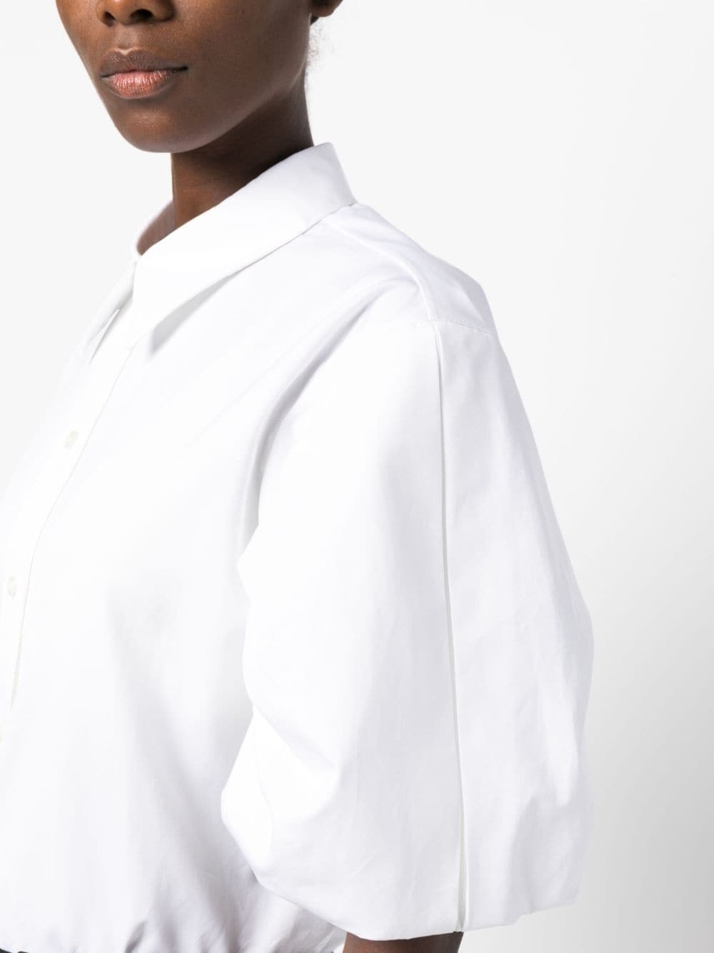puff-sleeve cotton shirt - 5